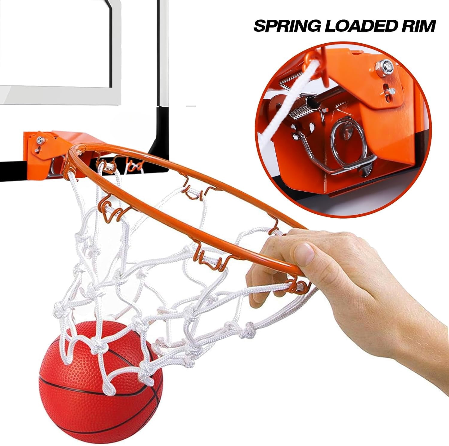 Mini Portable Basketball Hoop Indoor Glow in The Dark, Over The Door Basketball Net Goal for Room Outdoor Play Game Toys Gift for Adult Kids Boys 5 6 7 8 9 10