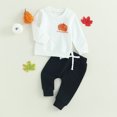 thumbnail image 4 of Gupgi Ensemble Automne Garçons 0-3 Ans 2 Pcs Chandail en Molleton Citrouille et Pantalon à Cordon, 4 of 9