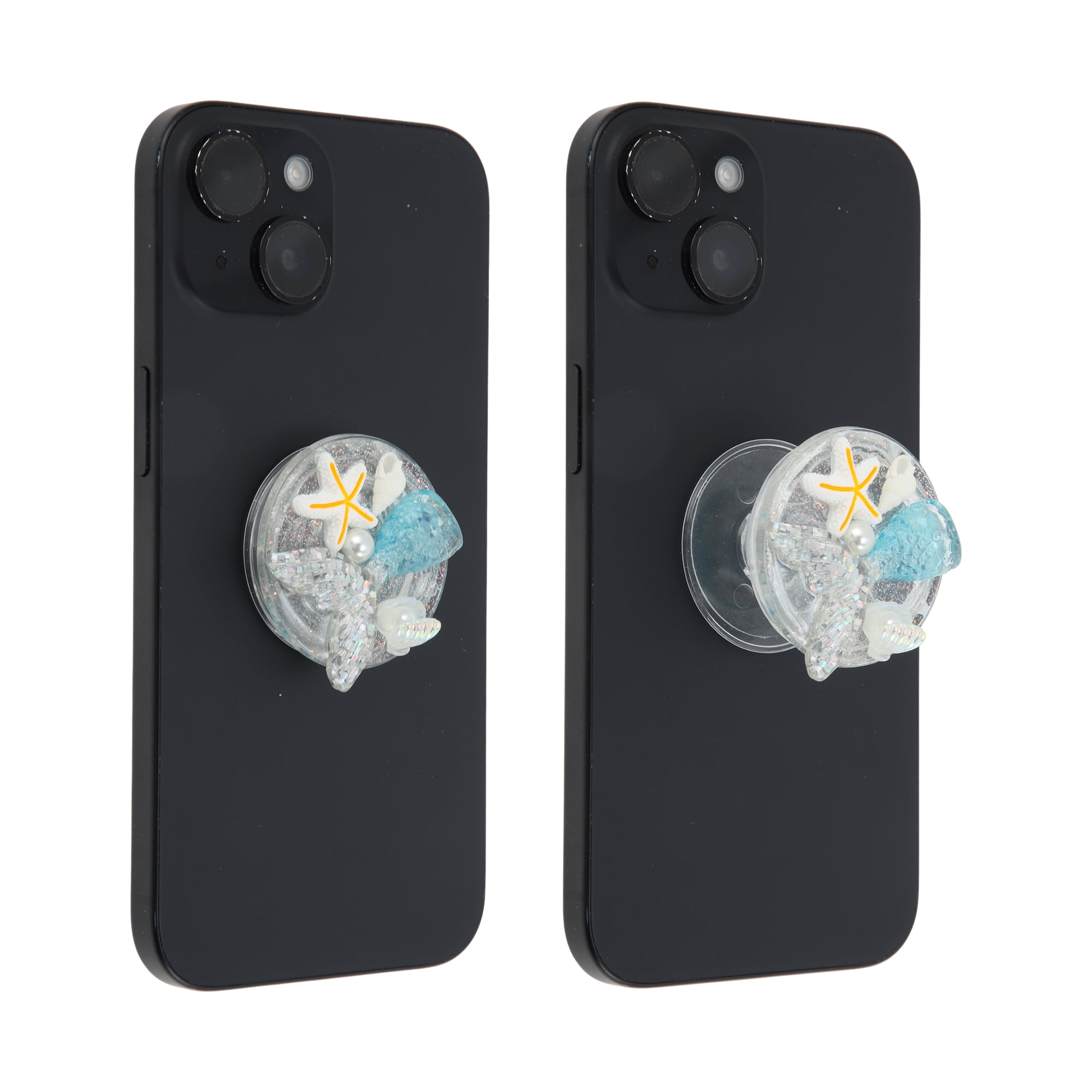 Unique Bargains Glitter Ocean Mermaid Phone Grip 1 Pc Blue