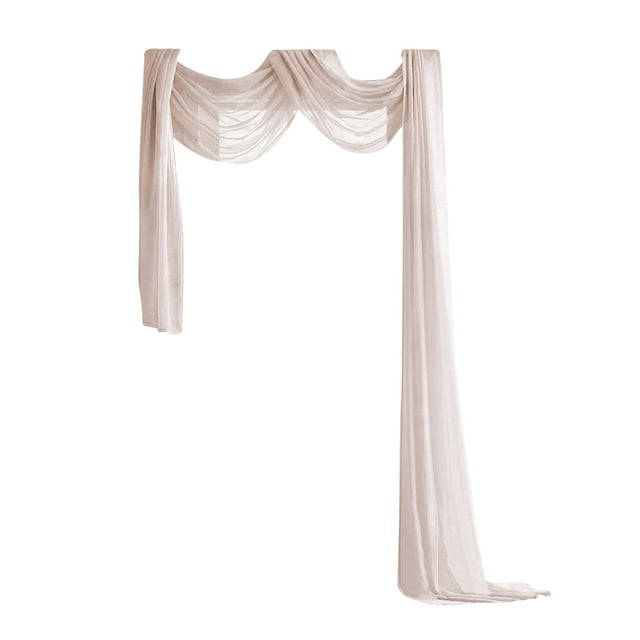 BMYJ Multipurpose Sheer Window Scarf Curtain - Thermal Insulation Panel for Event Décor, Bay Windows & Living Room | Light-Filtering Fabric for Modern Home Design