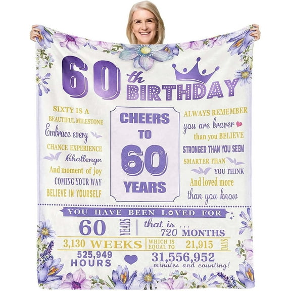 LHSHID 55th Birthday Gifts for Women Best Gifts for 55 Year Old Woman 55th Birthday Gift Ideas Birthday Gifts for Mom Grandma Aunt Friend Happy 55th Birthday Decorations Blanket 30x40in
