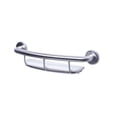 thumbnail image 1 of CSI Bathware BAR-CL18-100-SA-White Grab Bar with shampoo shelf, Silver, 1 of 2