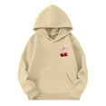 thumbnail image 5 of Mercatoo Girls Long Sleeve Hooded Sweatshirt Thick Graphic Hoodie Cute Pullovers Tops Cute Tween Sweatshirt Blanket for Kids, 5 of 8
