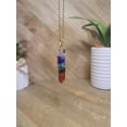 thumbnail image 6 of Natural Handmade Crystal Necklace Gold Tone 7 Chakras Healing Necklace Gemstone Chip, 6 of 8