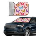 thumbnail image 4 of XMXT Car Sun Shade Windshield, Vintage Pink Colorful Butterfly Sunshade for Car Windshield Sun Shades for Car SUV Truck, m, 4 of 9