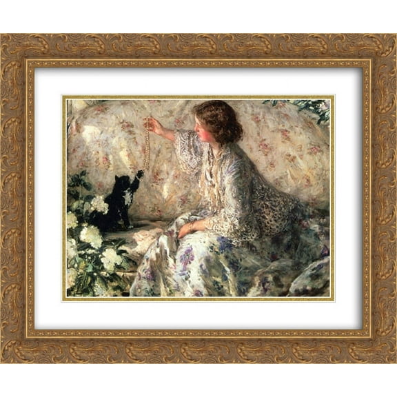 Philip Wilson Steer 2x Matted 24x20 Gold Ornate Framed Art Print 'Hydrangeas'