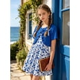 thumbnail image 4 of Lanbubble Girls Dresses Sleeveless Summer Dress with Cardigan for Kids Casual, 7-8 Years, 4 of 9