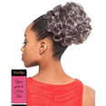 thumbnail image 3 of DS004 Curly Ponytail Color 1 Black - Foxy Silver Wigs 6" Short Length Drawstring Larger Curls Hairpiece Extension Synthetic Black Grey Bun Womens Bundle MaxWigs Hairloss Booklet, 3 of 4