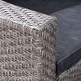 thumbnail image 3 of Mackenzie Outdoor Swivel Wicker Chairs with Cushions, Set of 4, Mixed Black, Dark Gray, 3 of 7
