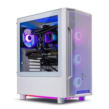 Skytech Archangel Gaming PC Desktop AMD Ryzen 7 7700X AMD Radeon RX 7600 1TB NVMe SSD 32GB DDR5 RAM, AIO Liquid Cooling Windows 11