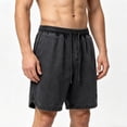 thumbnail image 5 of USNSM Men's Vintage Denim Shorts Summer Washed Casual Baggy Jean Shorts Elastic Drawstring Waist Baggy Jorts Streetwear Black S, 5 of 5