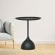 thumbnail image 5 of Mesa auxiliar pequeña, mesa de Martini, mesa de pedestal redonda, mesa de cóctel para bebidas de café, mesa de centro redonda negra para el hogar, Forma alta negra., 5 of 6