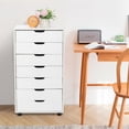 thumbnail image 4 of Office File Cabinets Wooden File Cabinets for Home Office Lateral File Cabinet Wood File Cabinet Mobile File Cabinet Mobile Storage Cabinet Filing Storage Drawer White/5 Drawer, 4 of 7