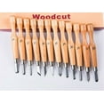 12 Pcs Professional Woodworking Gouges Knife Wood Carving Hand Chisel ...
