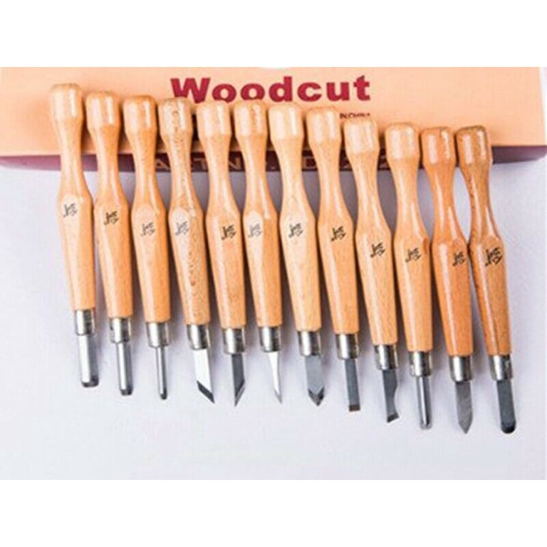 Woodworking Hand Tool Set 12-Piece Wood Carving Chisel Set With Wooden ...