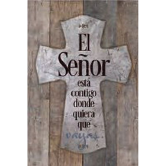 DEXSA El Señor Está Contigo - The Lord is with you - Inspirational Saying in Spanish 6x9 Wood Plaque with Easel and Wall Hanger