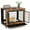 Rustic Brown, variant on Gymax Dog Crate Furniture Industrial Dog Kennel w/ Flip-up Top Decorative Pet House Gray