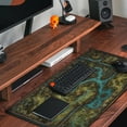 thumbnail image 5 of Game Forest Large Mouse Pad XXL Green Map Playmat for MTG Adventure Gaming Deskpad Desk Mat for Keyboard and Mouse Mat with Stitched Edges Anti-Slip Funny Desk Pad, 31.5 X 15.8 in, 5 of 7