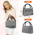 thumbnail image 3 of OPUX Lunch Bag for Women, Insulated Lunch Box Tote for Girls Work Adult School, Small Reusable Cooler Bag Lunch Container Food Tote for Travel Picnic, Fits 11 Cans, Heather Grey, 3 of 8