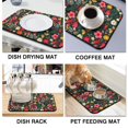 thumbnail image 4 of 2 Pack Washable Rubber Multicolored Flower Leaves Dish Drying Mats for Kitchen Counter Home Large Coffee Bar Pad Accessories and Decor for Utensils Stemware (2pcs 19.5''x12''), 4 of 6