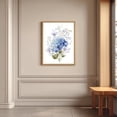 thumbnail image 3 of Blue Floral Hydrangea Plant Canvas Painting Print Wall Art for Living Room Bedroom Decoration Frameless, 3 of 7