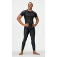 thumbnail image 2 of DEVOPS 3 Pack Men's Athletic Short Sleeve Compression Shirts (2X-Large, Black/Black/Black), 2 of 7