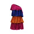 thumbnail image 1 of Gibobby Vestido sexy para fiesta Camiseta de tirantes de verano informal para mujer, sin mangas, hasta la rodilla, minivestido estampado plisado(Rosa caliente,M), 1 of 5