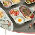 thumbnail image 6 of PRINxy Nonstick Eggs Frying Pan-3-Cup Grill Pan Divided Frying Pan For Breakfast,For Gas Stove & Induction Beige, 6 of 9