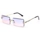 thumbnail image 1 of Gafas de sol sin marco de metal para mujer, gafas de sol de protección solar ultraligeras cuadradas de moda europeas y americanas para hombre, 1 of 6