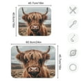 thumbnail image 3 of A Highland Cow Dish Drying Mats Kitchen Mat Microfiber Counter Absorbent Dish Pad Drainer Rack 18"x24", 3 of 7