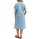 thumbnail image 3 of Vestido de camisa de mezclilla para mujer INSPIRE CHIC, de manga corta, con botones, vestido midi casual, azul claro, 2XL, 3 of 5