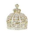 thumbnail image 2 of Segolike Crown Jewelry Box Antique Wedding Ring Box for Anniversary Proposal Ceremony Gold, 2 of 5