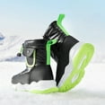 thumbnail image 5 of BURUDANI Kids Mid Calf Winter Snow Boots, Color BLACK/NEON GREEN, Size 5, 5 of 5