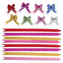 80pcs Large Plastic Pull Bows for Presents Wedding Car Ornaments Decorative Assorted Color