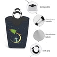 thumbnail image 4 of DouZhe 50L Rectangular Laundry Basket, Moon Christmas Tree Alien Prints Waterproof Foldable Laundry Hamper with Aluminum Handles, 4 of 6