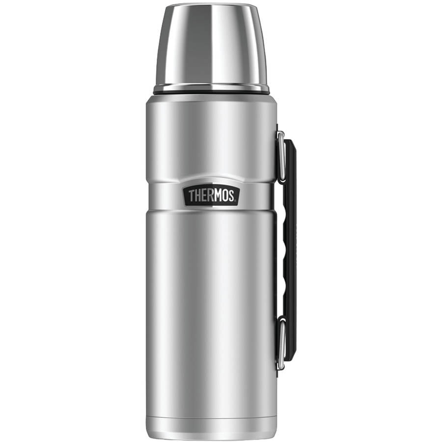 Thermos King Flask Vacuum Insulated 470ml/1.2L Black & Gold 