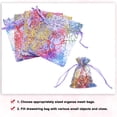 thumbnail image 4 of Organza Bag 3.5" x 4.7", Colorful Coral Mesh Bags Drawstring Gift Bags Party Favor Bag Light Purple-Gold, 50Pcs, 4 of 6