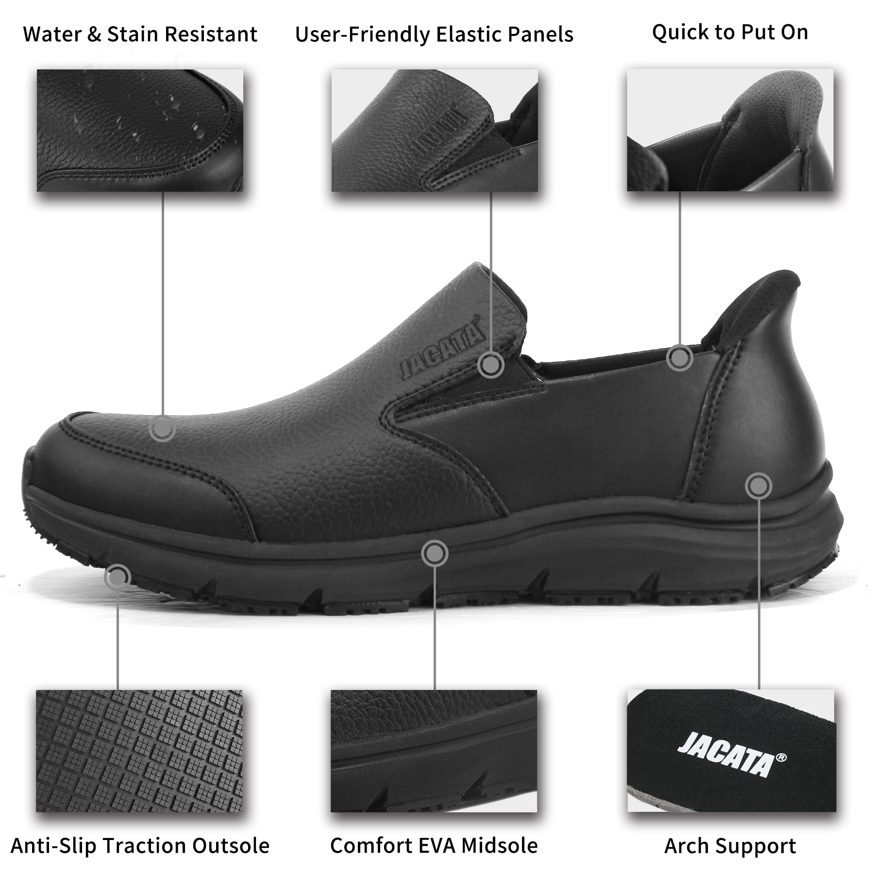 Jacata Men's Slip-On Work Shoe photo 4