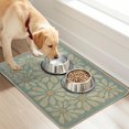 thumbnail image 6 of Dog Food Mats for Floors Waterproof, Absorbent Quick Dry Pet Cat Food Mat, Water Bowl Mats Pet Feeding, Eco-Friendly Accessories Pet Supplies (16"x24",Sky Blue Flower), 6 of 6