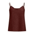 thumbnail image 5 of Womens Summer Sexy Deep V Neck Cami Shirts Solid Color Spaghetti Straps Basic Sleeveless Camisole Tank Tops Blouses, 5 of 6