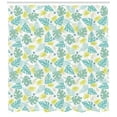 thumbnail image 2 of Exotic Shower Curtain, Illustration of Tropical Summer Leaves Natural Hawaiian Jungle Elements Hawaiian, Fabric Bathroom Set with Hooks, 69W X 84L Inches Extra Long, Multicolor, by Ambesonne, 2 of 2
