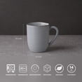 thumbnail image 3 of Famiware Tempus 4-Piece Stoneware Coffee Mug Sets, 14 oz Mugs for Kitchen,Pearl Blue, 3 of 7