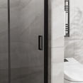 thumbnail image 4 of 36-37.2"W x 72"H Bifold Pivot Shower Door, 1/4"(6mm) Glass, Black, Foldable, 4 of 8