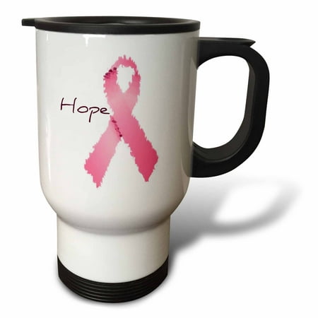 

Painted Pink Ribbon Hope- Art- Breast Cancer Awareness 14oz Stainless Steel Travel Mug tm-42618-1