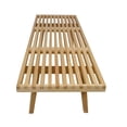 thumbnail image 4 of LeisureMod 48" Entryway Bench, Rubberwood Frame & Beech Wood Legs, Slatted Design for Bedroom, Living Room, Hallway – Modern Home Inwood Collection, 4 of 9