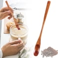 thumbnail image 2 of 1 Pc Retro Handcrafted Wooden Long Coffee Tea Spoon Coffee Stirrers Handmade Natural Wooden Mixing Spoons for Milk Honey Long Handle Teaspoon Coffee Spoon Stir Stick, 7.87x0.66 Inch, C, 2 of 9