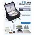 thumbnail image 4 of WANDF Small Travel Backpack for Men,Personal Item Bag 17x10x9 | 20L Airline Approved Carry On Backpack,Smart Clamshell  Backpacks,14" Laptop Backpack for Work,College,Business(Black), 4 of 13