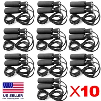 Jump Rope Set of 10 - Rapid Speed Adjustable Cable with Ball Bearings