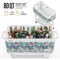 thumbnail image 3 of CGTER Rolling Ice Chest, Portable Patio Party Bar Drink Cooler Cart, with Shelf, Beverage Pool with Bottle Opener, 3 of 7
