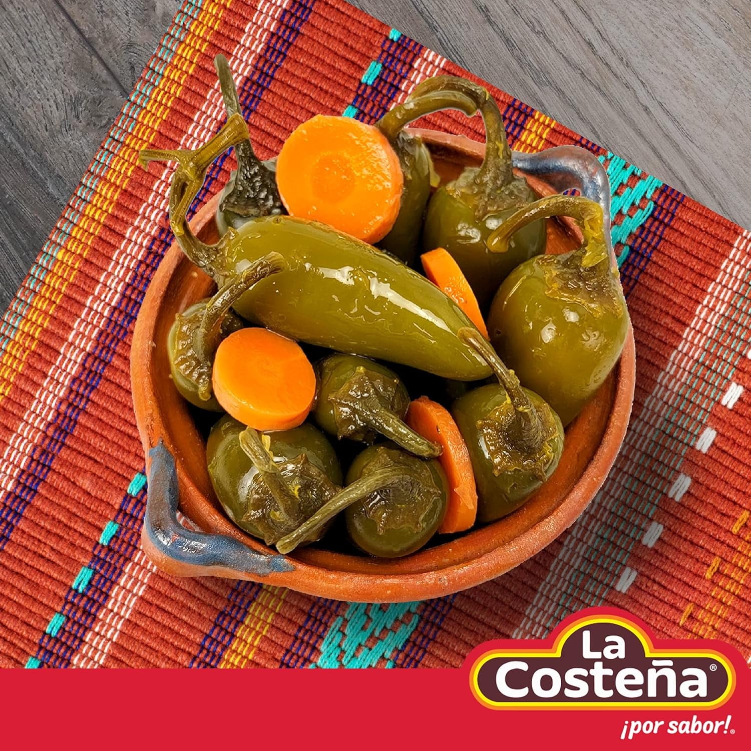 Pack of 12, La Costena Pickled Whole Jalapeño Peppers, 12 oz